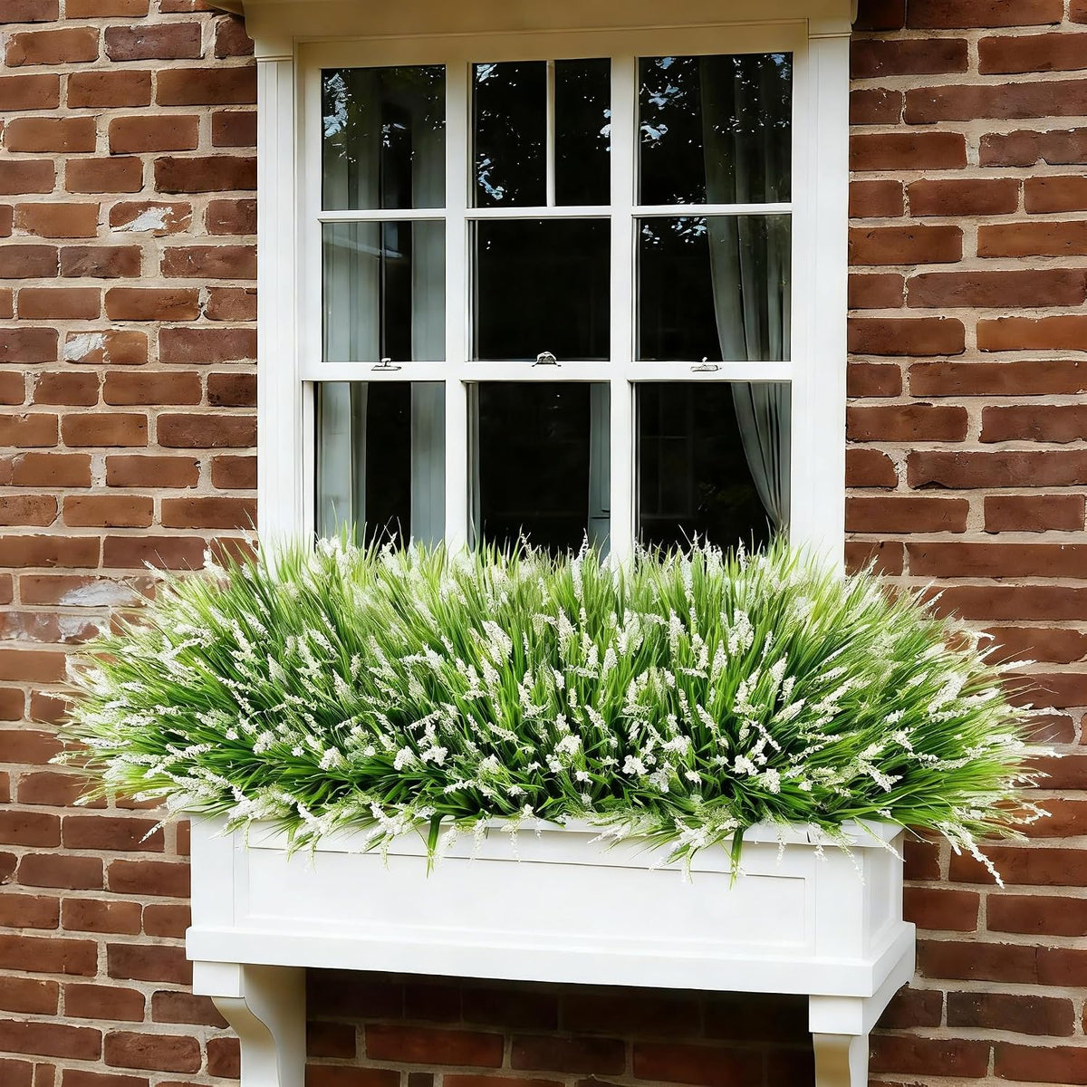 Ivydale 20PCS Artificial Plants Fake Flowers Monkey Grass for Outdoors,UV Res...