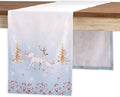 Maison d' Hermine Table Runner 100% Cotton Single Layer Table Runners 90 inches Long for Thanksgiving Christmas Decorations Home Kitchen Dining Party Wedding (Fairy Tale Forest, 14.5" x 90")