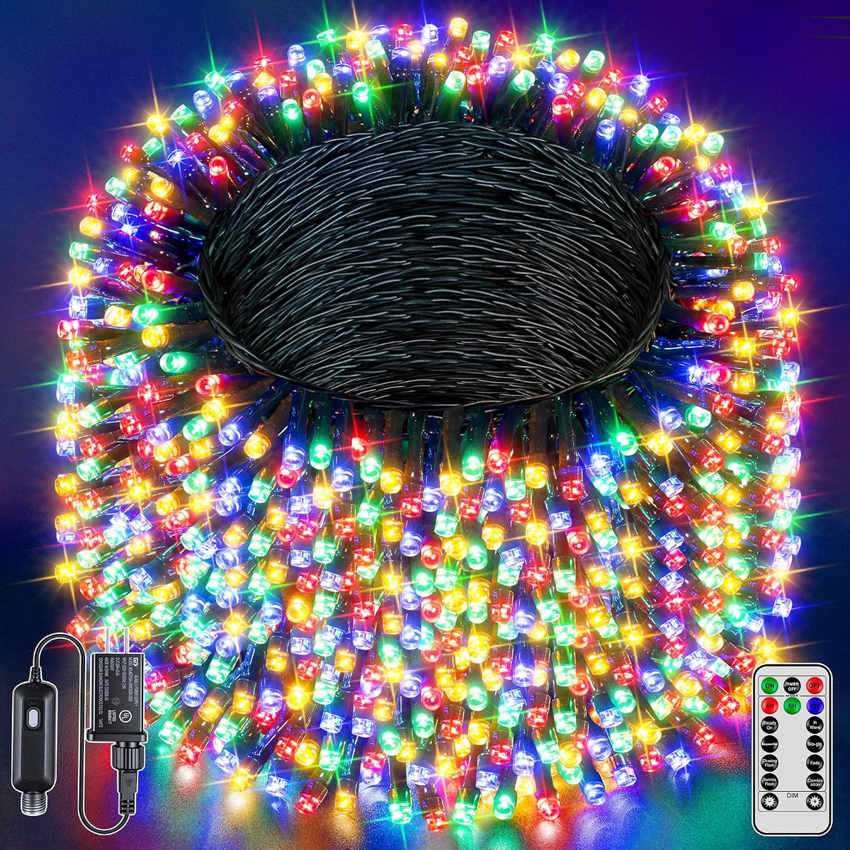 guhope christmas lights 263ft 800 led, christmas tree, main product view