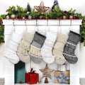 BHD BEAUTY 2025 New Farmhouse Bohemian Style Christmas Stocking Set of 6 Tassel Xmas Stocking Boho Macrame Decorations Mantel Hanging Ornament for Xmas Holiday Party