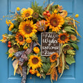 fall wreaths for front door 24 inch, autumn, main product view