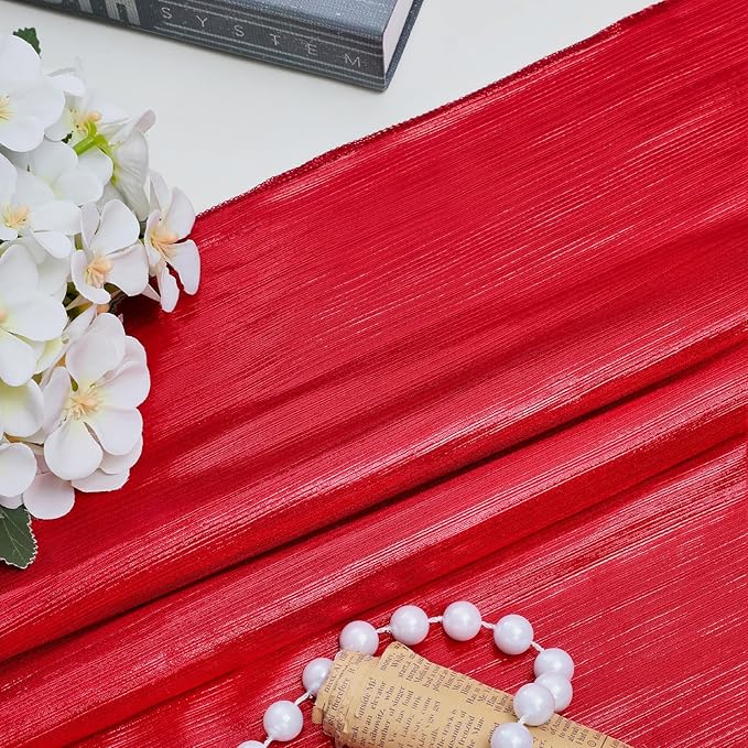 Wedding Arch Backdrop Cover: Red Party Photography Background Drapes 2 Packs 4.8x8FT Wrinkle Free Fabric for Birthday Christmas
