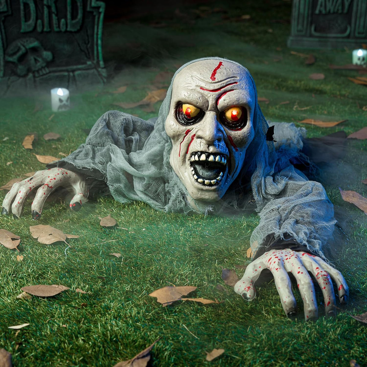 joyin halloween decorations outdoor light-up zombie groundbreaker with, main product view