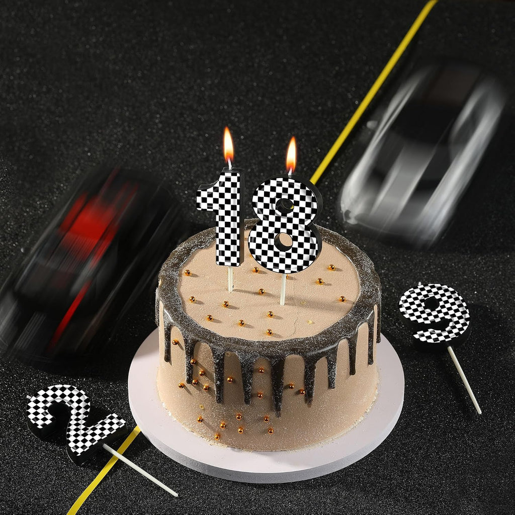 PHD CAKE 2.76 Inch Number 1 Racing Birthday Candles, Cool Racing Themed Number Candles, Cake Number Candles, Party Celebration, Style Candle