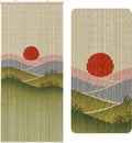 sunset field beaded bamboo curtain for doorway 35.4", main product view