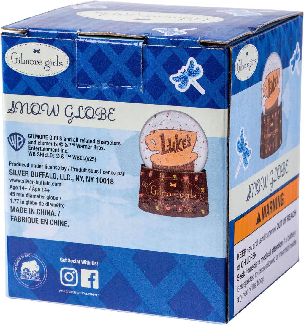 Silver Buffalo Gilmore Girls Mini Light Up Snow Globe│Luke's Diner│3.8 Inches Tall, 45mm (Small)