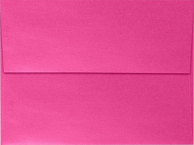 LUXPaper A7 Invitation Envelopes | Peel & Press | 5 1/4" x 7 1/4" | Azalea Metallic | 80lb. Text | 50 Qty