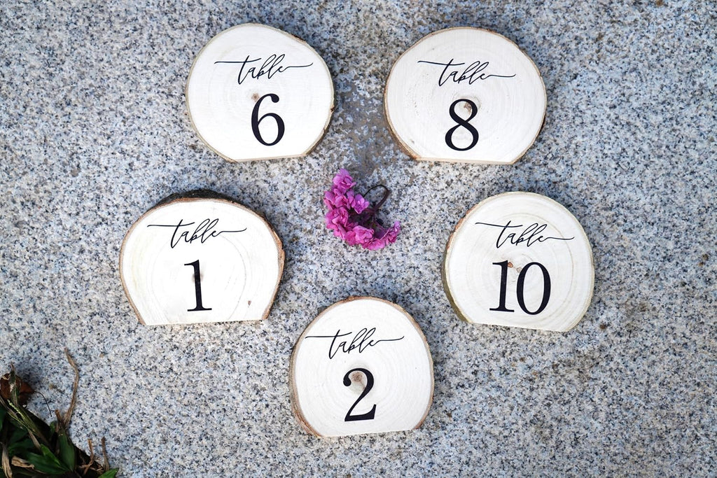 Wooden Table Numbers, 1-10 Wedding Table Numbers, Table Numbers 1-10 Perfect for Centerpiece, Wedding Reception, Decoration, Party, Anniversary