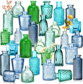yaomiao 30 pcs glass bud vases centerpieces, blue, main product view