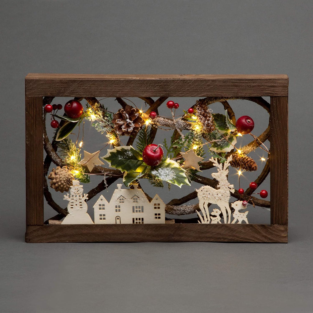 shatchi 40cm led pre-lit decorated with leaves pine, main product view