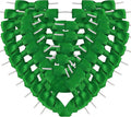 50pcs 3-1/2" Green Satin Ribbon Bows with Twist Ties Giant Bows for Christmas Holiday Gift Packing&Wrapping (Green)