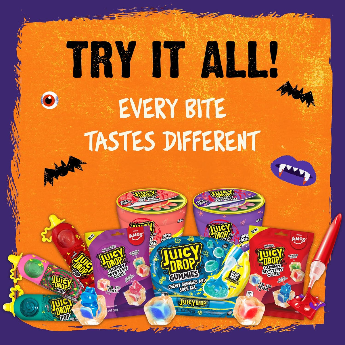 Juicy Drop Sweet & Sour Lollipop Variety Party Pack - 21 Count Sweet Loll...