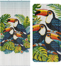 rainforest beaded bamboo curtain for doorway 35.4" x, main product view