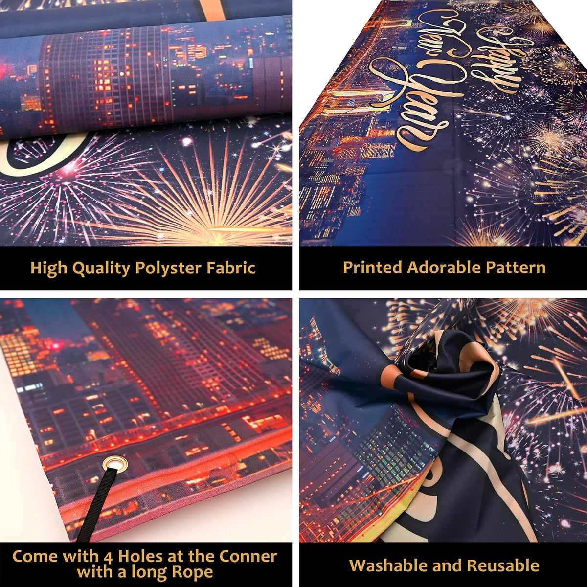 katchon new years eve party supplies set, pack on a desk or shelf