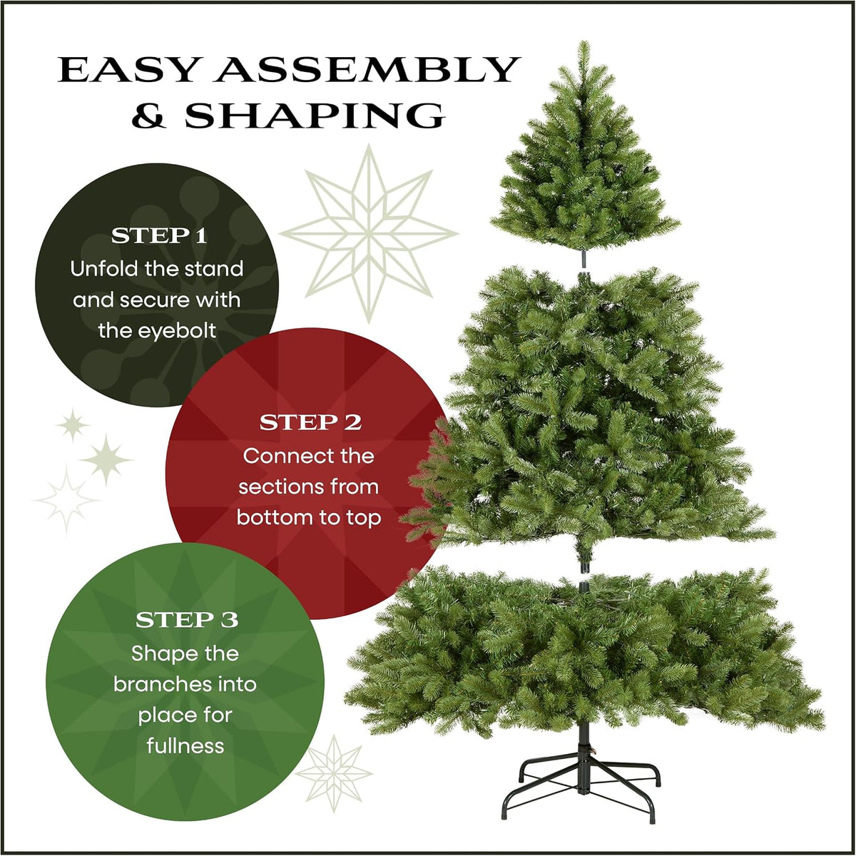 national tree company 6ft pre-lit dunhill fir artificial, side view