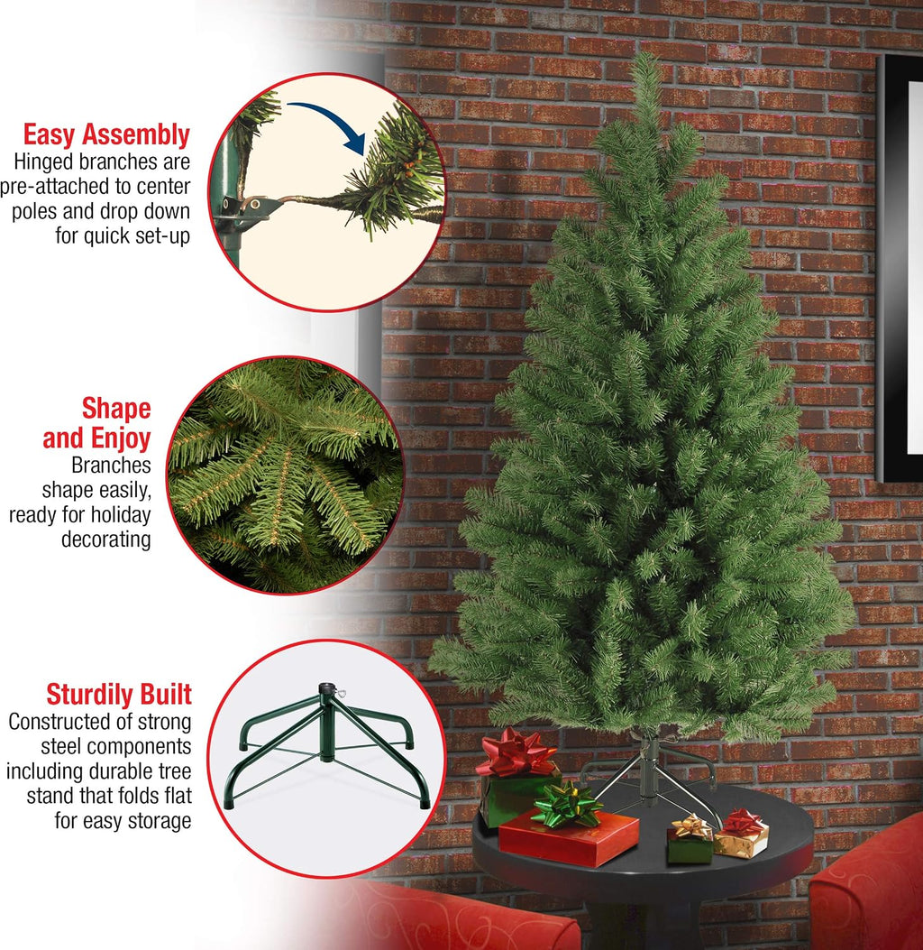 national tree company 4ft unlit north valley spruce, side view
