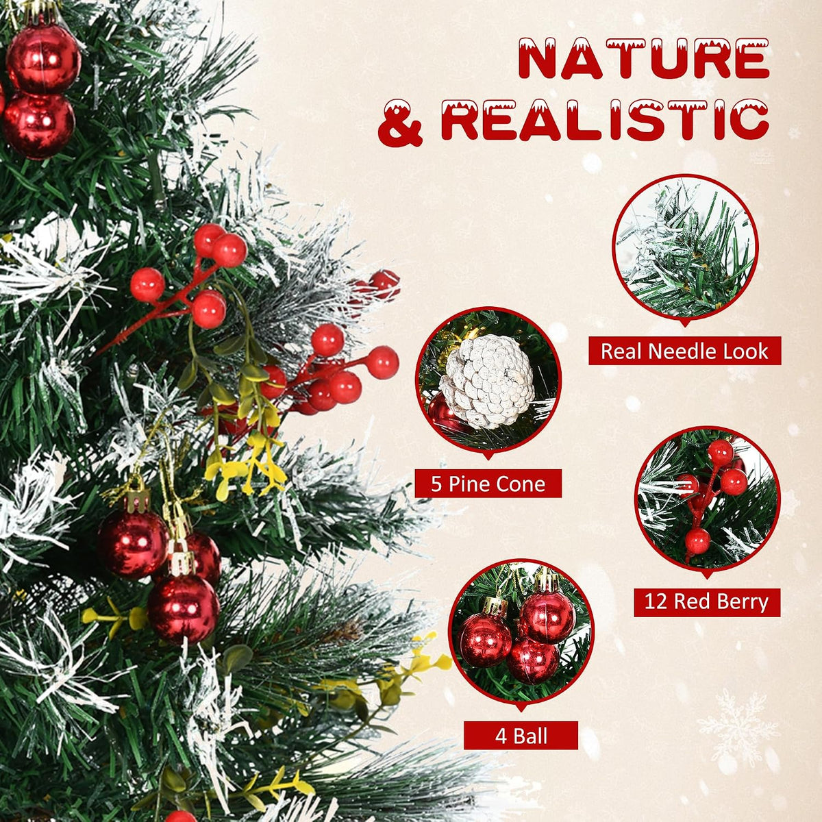 homcom artificial christmas tree prelit cordless 2 pieces showing dimensions