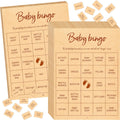 Baby Shower Bingo Game, 50 Bingo Cards Perforated Calling Cards Bingo Games for Baby Shower, Bridal Wedding Shower