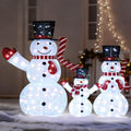 joiedomi 3 pcs 3d christmas collapsible snowman yard, main product view