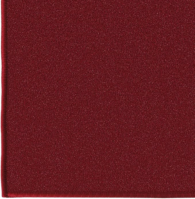 Sweet Home Stores SH Non-Slip Solid Rubberback Indoor Runner Rug for Kitchen, Hallways, Bathroom, Entrance, Bedroom, 2'7" x 12', Red