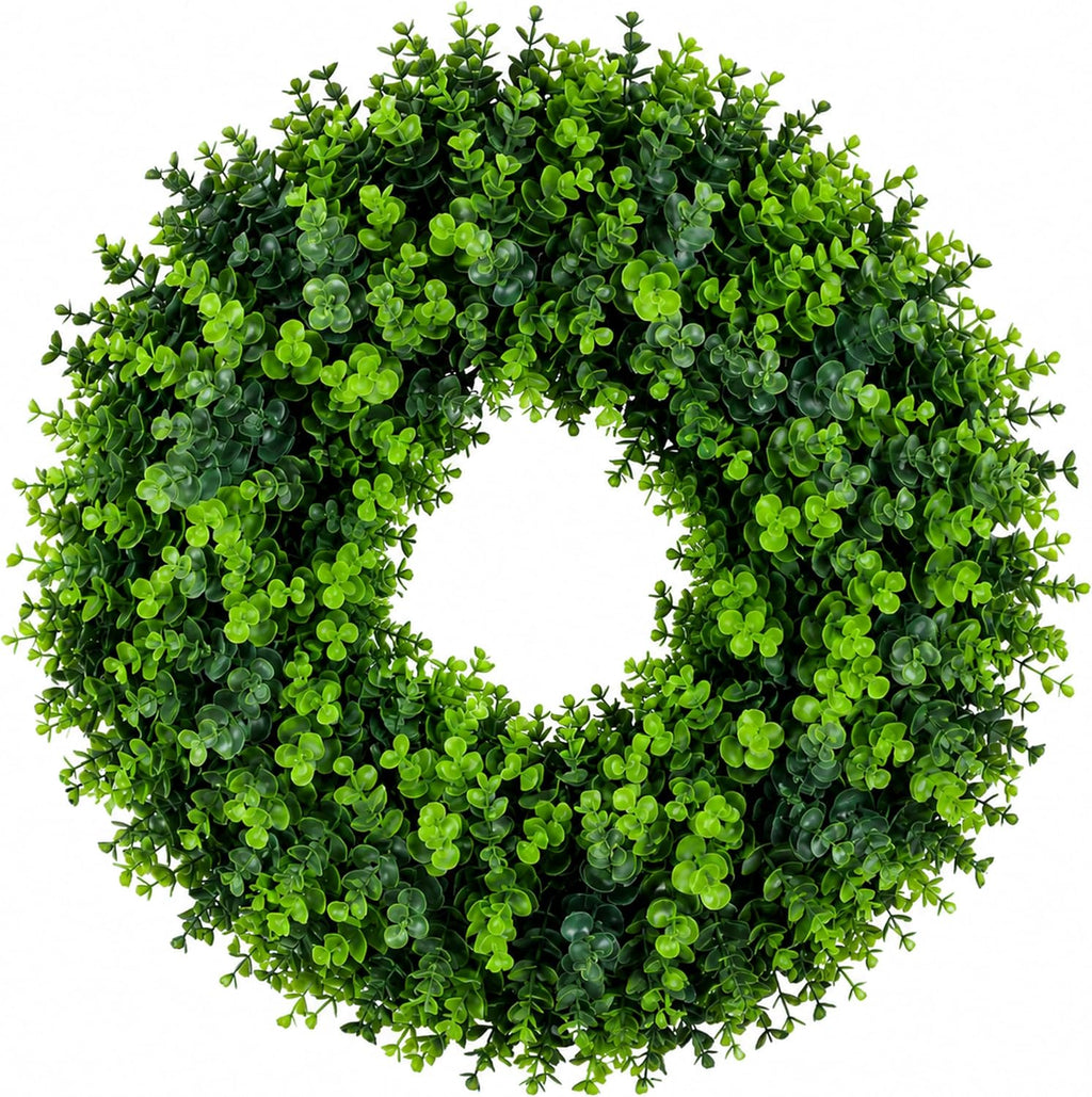 whanley 24 inch artificial boxwood wreath for front, main product view