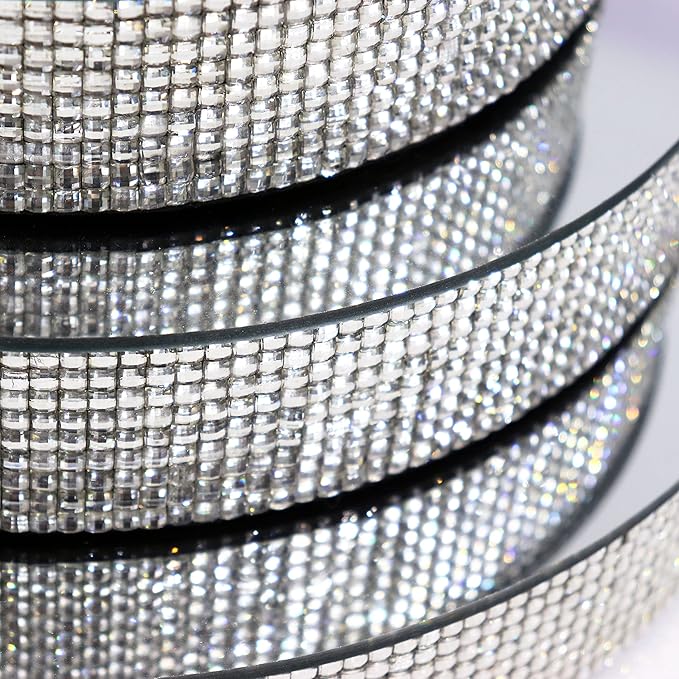GIMORRTO Diamond Display Riser Stands 3 Set, Glam Accent Table Display Platform for Decorative Pieces, Mirrored Showpeice 3 Pack, Centerpiece Displayer (Round 3PC)
