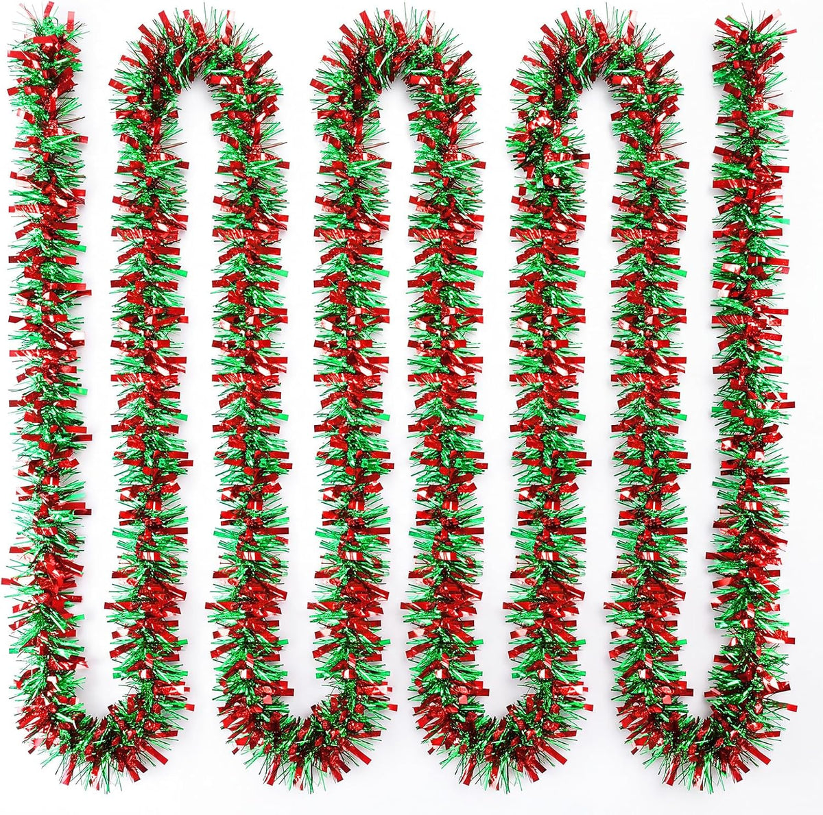 ceenna 177ft christmas tinsel garland metallic twist garland, main product view