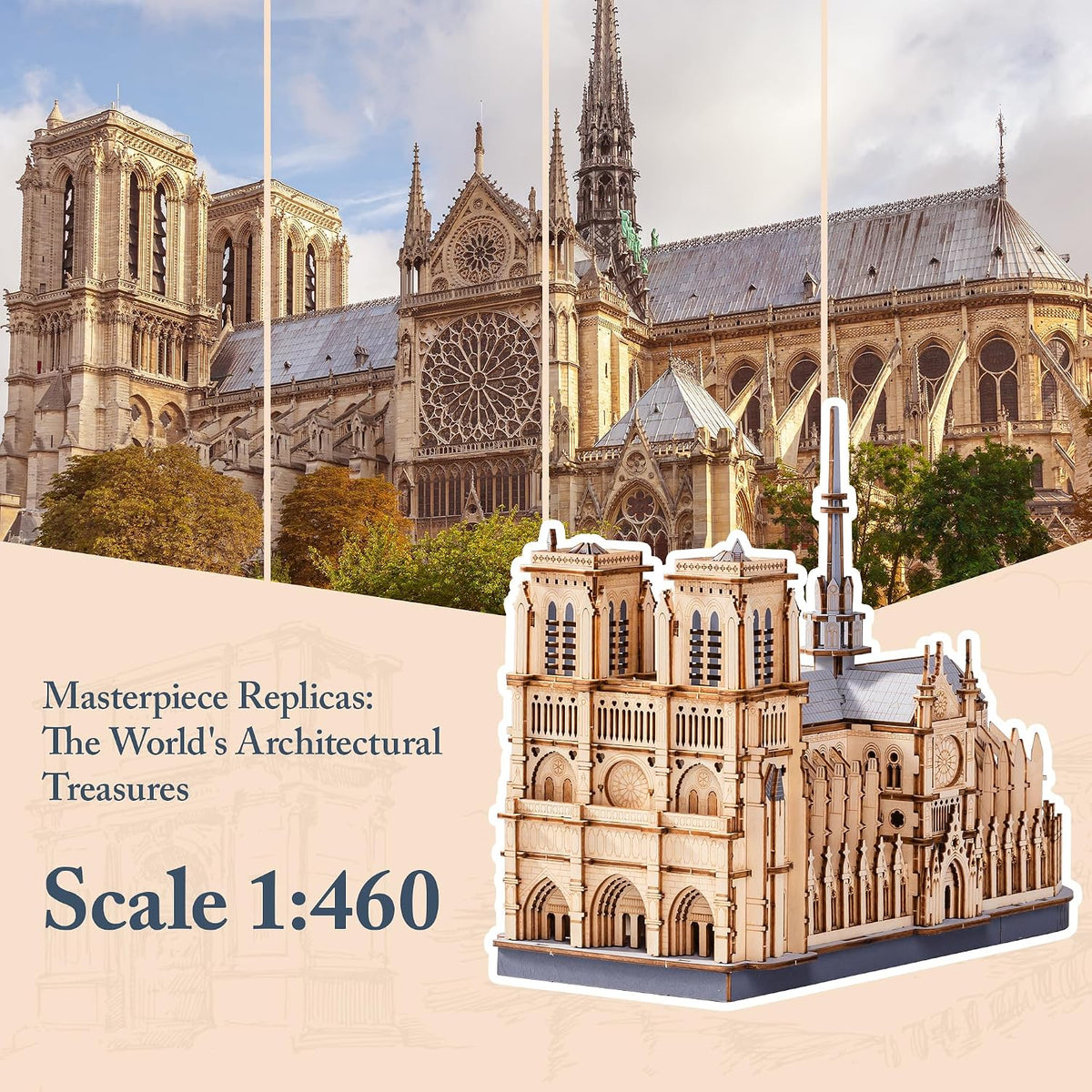 robotime 3d wooden puzzles for adults, scale 1:, close-up detail