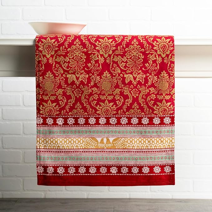 Maison d' Hermine Table Runner 100% Cotton Double Layer Table Runners 108 inches Long Decorative for Home Kitchen Dining Party Baby Shower Wedding Bridal Shower (Sofia, 14.50" x 108")