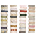 YUBBAEX 60 Rolls Value Washi Tape Pack Retro Arts Masking Tape Basic Patterns Decorative for DIY Crafts, Bullet Journal Supplies, Planners, Scrapbook, Card/Gift Wrapping (Basic Geometry)