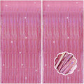 2 Pack Pink Door Streamers Backdrop Glitter Tinsel Curtains Backdrop Pink Fringe Streamers Valentines Bachelorette Holiday Celebrations Birthday Party Decorations for Women