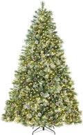 best choice products 7.5ft pre-lit scotch pine christmas, main product view