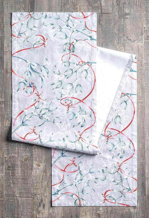 Maison d' Hermine Table Runner 100% Cotton Single Layer Table Runners 72 inches Long for Thanksgiving Christmas Decorations Home Kitchen Dining Party Wedding (Enora, 14.5" x 72")