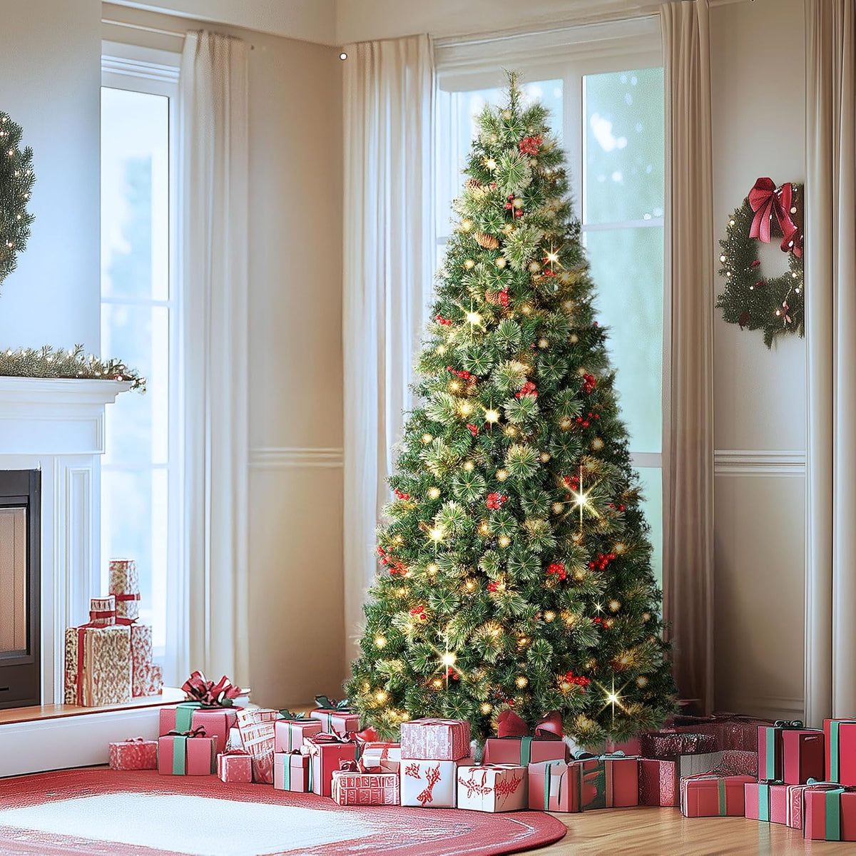 oasiscraft christmas tree, 6 ft prelit pop up on a desk or shelf