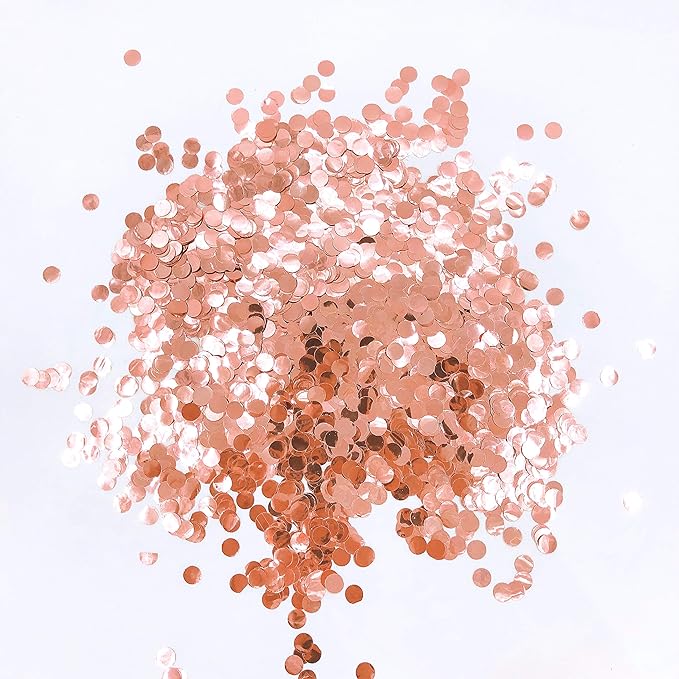 Rose-Gold Foil Metallic Round Table Scatter Dots Mylar Table Confetti Wedding Bridal Shower Engagement Baby Shower Birthday Party Decorations, 60g