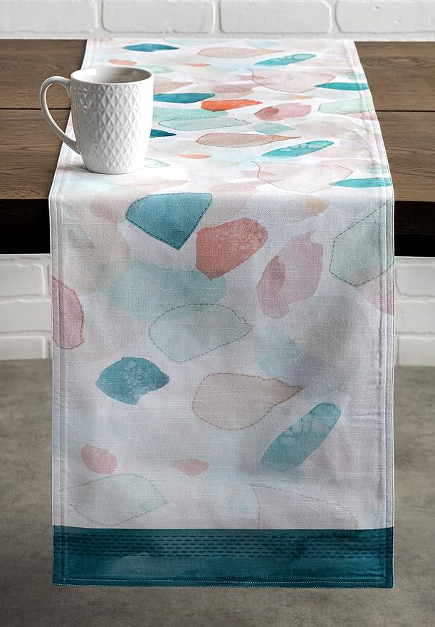 Maison d' Hermine Table Runner 100% Cotton Double Layer Table Runners 108 inches Long Decorative for Home Kitchen Dining Party Wedding Bridal Shower Spring Summer (Summer Picnic, 14.50" x 108")