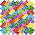5"x 5" 50 PCS 100% Cotton Floral Fabric Squares Bundles Quilting Supplies for Sewing DIY & Quilt Beginners— Paisley