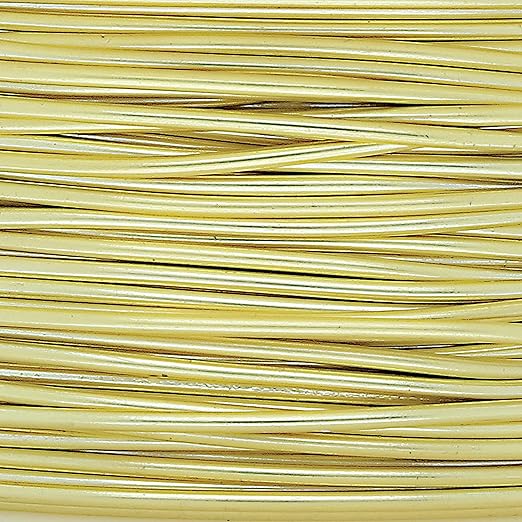 The Beadsmith Wire Elements Craft Wire – Tarnish Resistant, Soft Temper, Round, Champagne Gold Color – 0.32mm, 28 Gauge, 15 Yard Spool – Jewelry Making, Wire Wrapping, Floral, & Other DIY Crafts