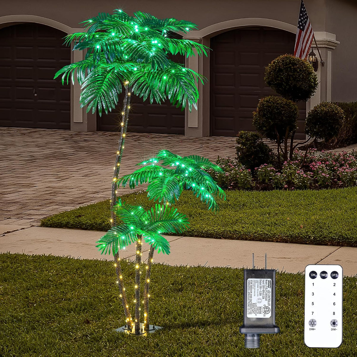lighted palm tree 6ft 3ft 2ft artificial palm, main product view
