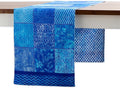 Maison d' Hermine Table Runner 100% Cotton Double Layer Table Runners 108 inches Long Decorative for Home Kitchen Dining Party Wedding Bridal Shower Spring Summer (Indigo Love, 14.50" x 108")
