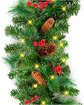 best choice products 9ft pre-lit holiday pre-decorated christmas, main product view