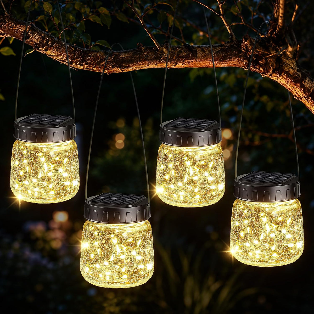 bucasa small solar lanterns outdoor waterproof hanging solar, main product view