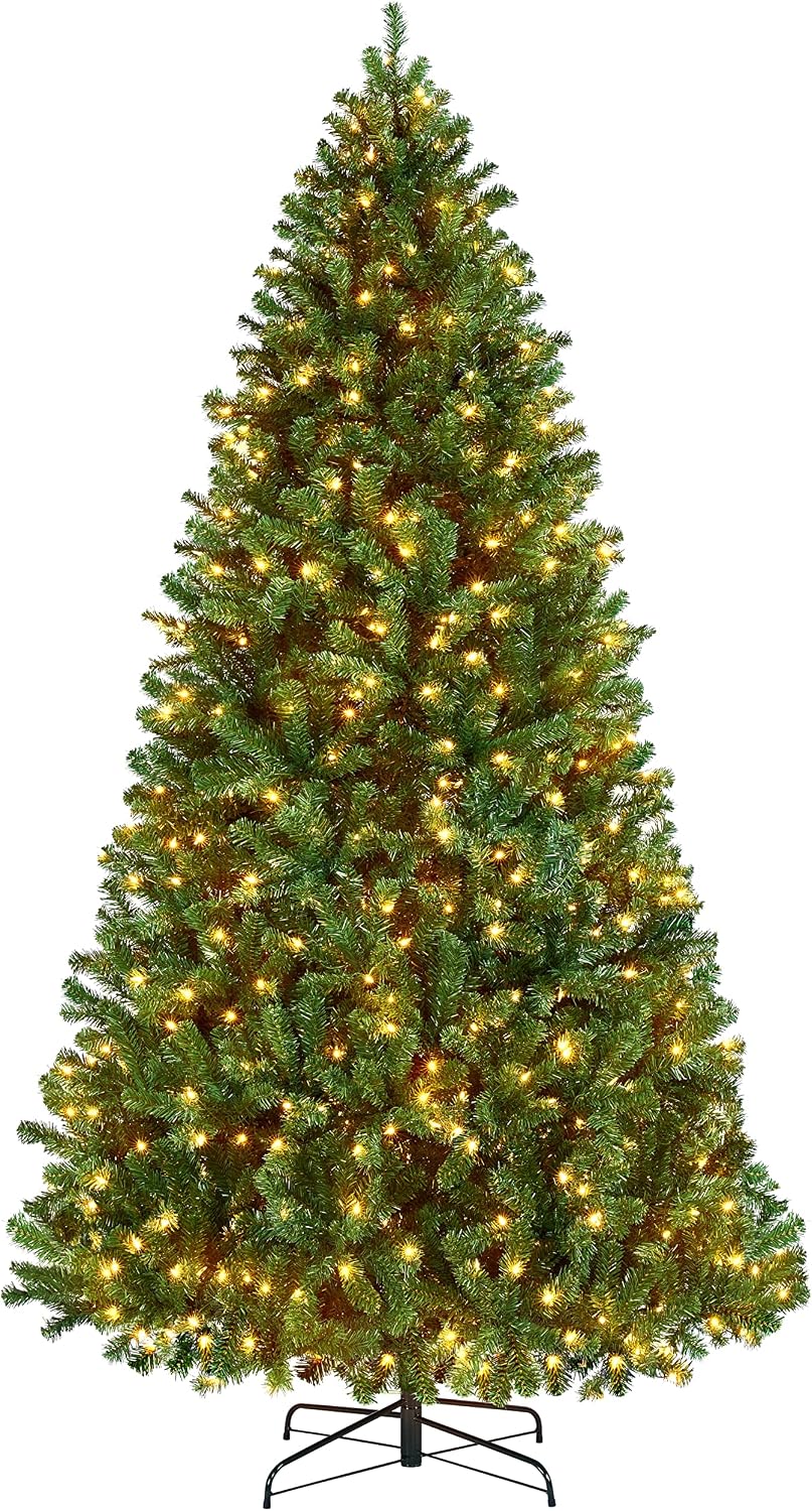 yaheetech 9ft pre-lit christmas tree with 850 warm, main product view