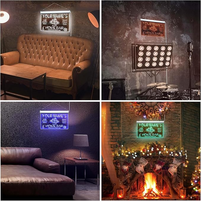 ADVPRO Personalized Your Name Custom Home Bar Beer Established Year Single Color LED Neon Sign 16 x 12 Inches st4s43-p11-tm-y