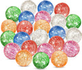 Hxezoc 24 Pcs Glitter Bouncy Balls for Kids, 32mm 6 Colors Rubber Bounce Balls Bulk for Party Favors, Goodie Bag Fillers, Easter Gift Bag Stuffers, Basket Stuffers, Classroom Prizes