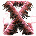 Holmgren Pink Rooster Feathers Trim - 2 Yards 5-7inch Rooster Feather Fringe Trim for Feather Shawl Cape, Skirt, Headband, Juju Hat and Party Costume Decoration (Pink)