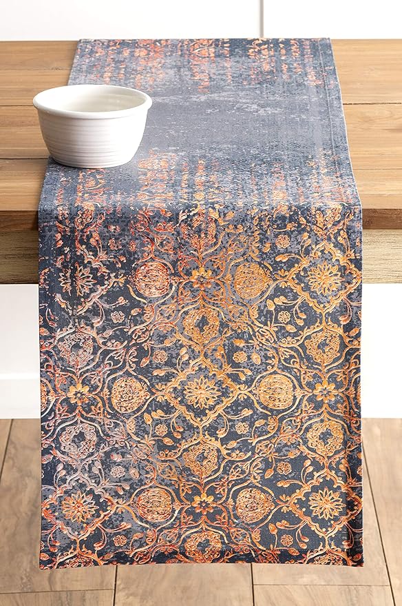 Maison d' Hermine Table Runner 100% Cotton Single Layer Table Runners 90 inches Long for Thanksgiving Christmas Decorations Home Kitchen Dining Party Wedding (Imperfection, 14.5" x 90")