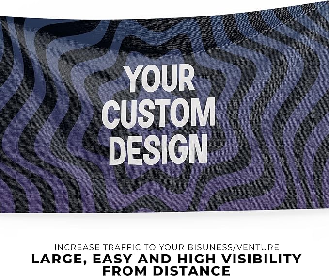 Custom Banner Large By Dreamcontroller | Personalize Polyester Wall Hanging Banner Sign For Outdoor With Image Text Logo For Business Birthday Graduation Event | Made In Usa | Hd Print