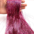 Heyiwell 2000 Strands Tinsel Icicles for Christmas Tree, Xmas,Birthday Party Wedding Decorations 18" Inch,Iridescent Pink