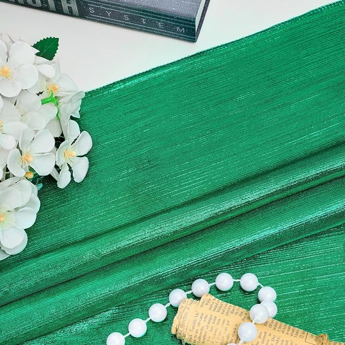 Emerald Green Backdrop Party Decorations: Backdrop Drapes Curtains 4.8FTx8FT Wrinkle Free Christmas Fabric for Sparkle Wedding Bridal Baby Shower